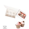 Gcardist Auto-pop Up 6 Cupcake Boxes with Window White 12
