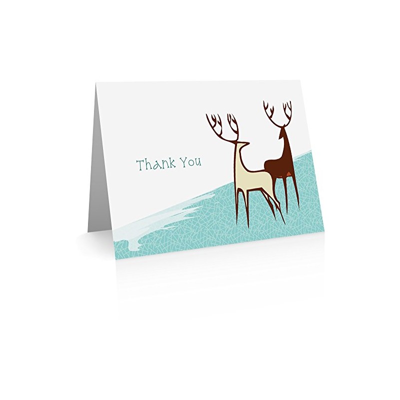 Deer Thank You Cards (24 Cards and Envelopes) Deer Cards