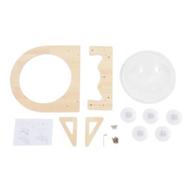 Wall-Mounted Wooden Cat Space Clear Capsule, 16.5LBS Load Capacity Transparent Capsule Kitten Walls Shelves Cat Bed Small Pets Bed Cat Hammock for Sleeping Playing Climbing and Lounging