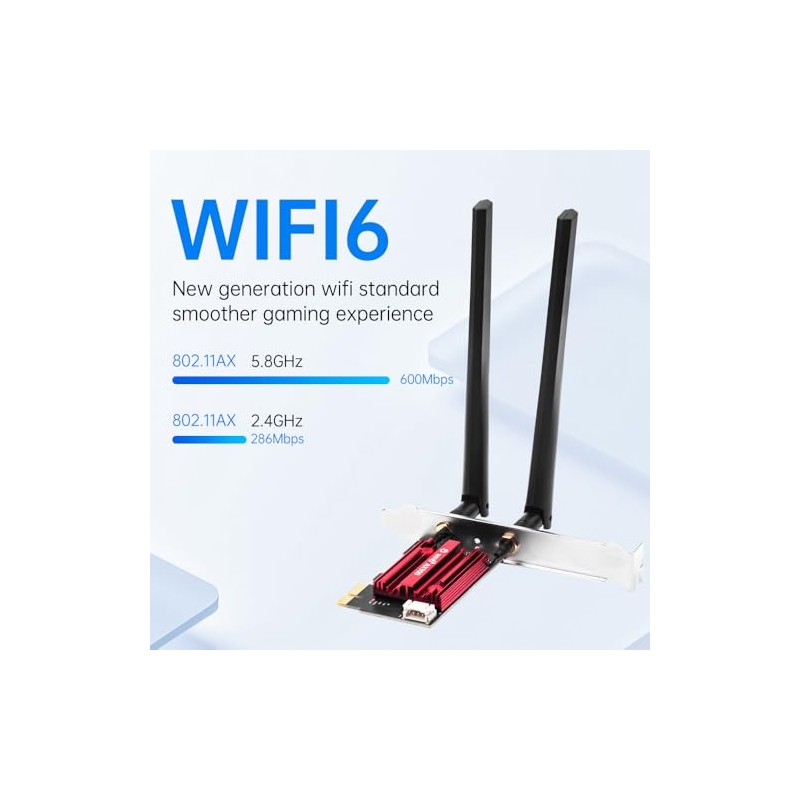 AX900 PCIe WiFi 6 Tarjeta de red de doble banda,