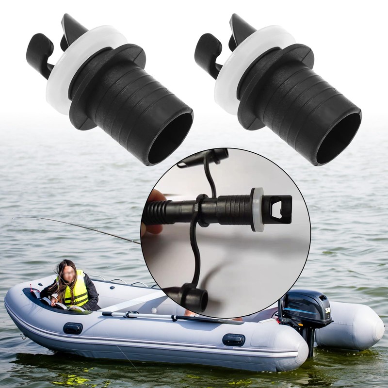 EMSea 2Pcs Inflatable Boat Valves Hose Adapter Connector Sup Pump