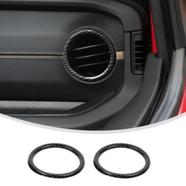 Linskip for 2024-2025 Jeep Wrangler JL 4XE & Gladiator JT Dashboard Air Vent Rings, Air Vent Covers Compatible with Sport, Rubicon, Sahara, Willys, Rubicon, Interior Accessories(Carbon Fiber Black)