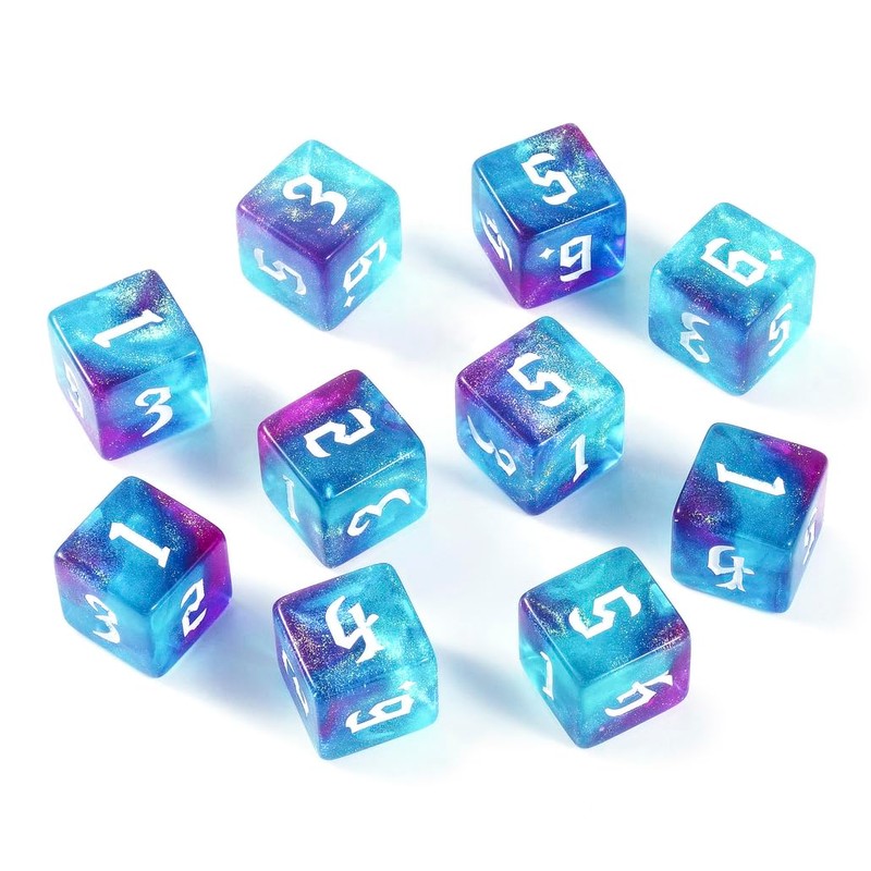 Yourandoll 10pcs Polyhedral Dice D6 Dice 6 Dice 16mm DND