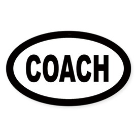 CafePress Coach Oval Sticker Oval Car Bumper Sticker