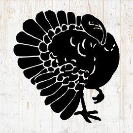 Thanksgiving Turkey Wall Decals Silhouette - Thanksgiving Turkey Wall Stickers - Room Decor Bedroom Laptop Water Bottle Car Window Decals DWSV5858