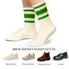 NREDXOON Retro Tennis Socks for Students and Students - Cotton