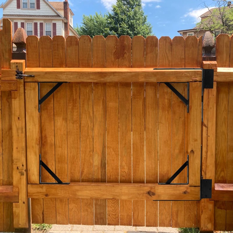 Mofeez Fence Gate Kit Iron Gate Hardware with Gate Latch