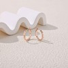 Gacimy Rose Gold Hoop Earrings for Women, 14K Real Rose