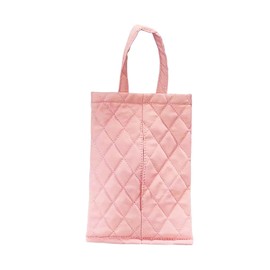 Car Tissue Holder, PU Leather Car Backseat Napkin Holder, Rectangular Hanging Tissues Box Cover for 120-150 Standard Tissues, Car Tissue Storage Organizer Accessories for Most Vehicles (Pink)