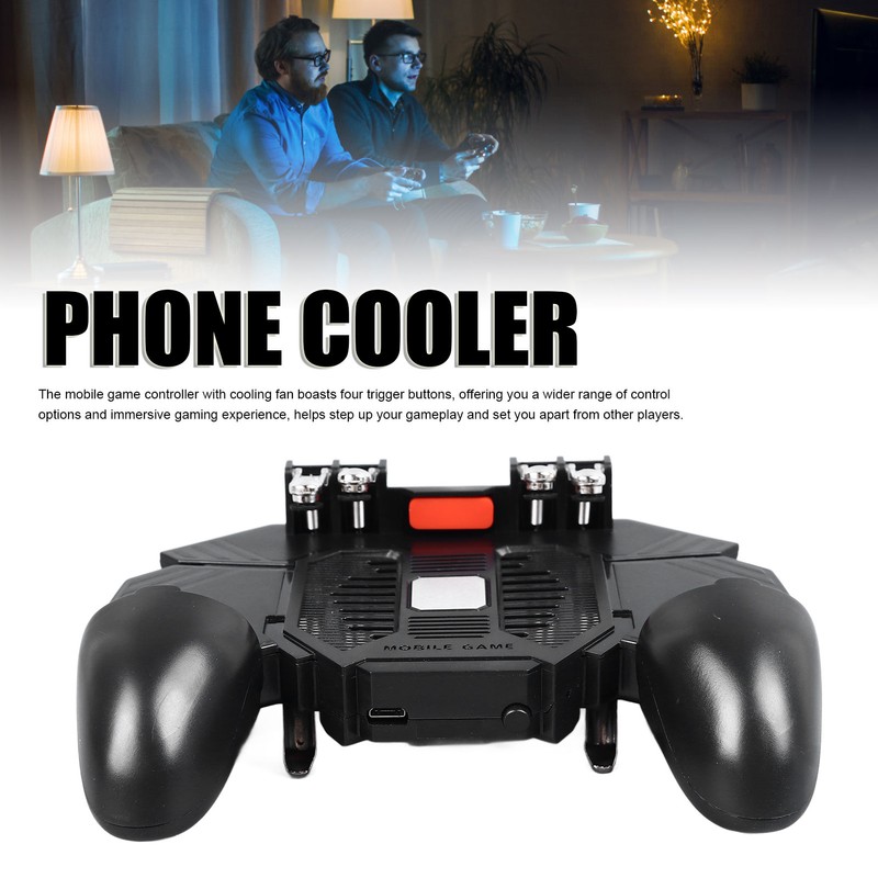 Mobile Game Controller with Cooling Fan ABS Portable Mobile Game