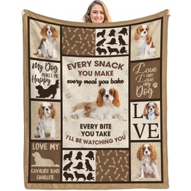 King Charles Cavalier Blanket for Dog Lover,King Charles Cavalier Lovers Gifts Throw Blanket