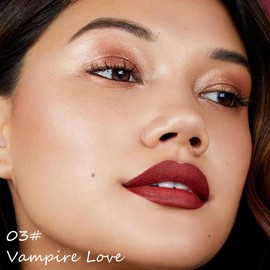 Labial Mate Profesional No Transfiere, Fórmula Vegana Cruelty Free con 12 Horas de Hidratación y Alta Pigmentación, Acabado Mate Sedoso que No Reseca, Ideal para Bodas y Uso Diario (Vampire Love)