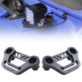 Hood Cowl Pod Light Mount Bracket Ditch A-Pillar Cube LED Light Mounting Brackets Compatible with Wrangler JL Gladiator JT 2018-2023