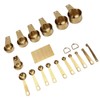 18PCS Measuring Cup Stainless Steel Gold Coffee Spoon Cup Set