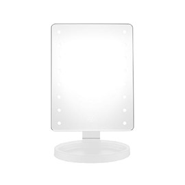 Aleissi | Espejo con Luz Led para Maquillaje con Base Rotacion 360° Blanco