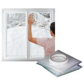 Window Insulation Kit Double Glazing Shrink Film Weather Shield Draught Excluder