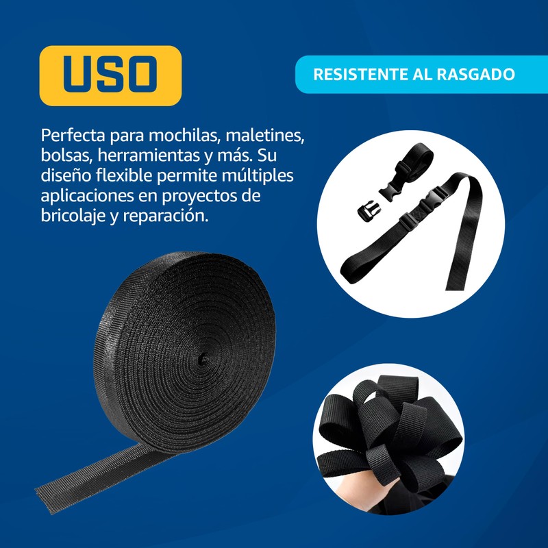 24tarpp | Cinta Correa 1" 25mm 5 Mts Para Mochila