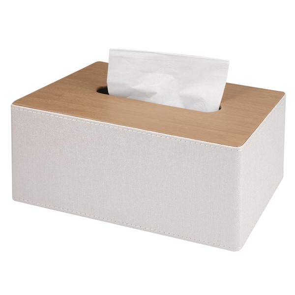 Tissue Box Tissue Dispenser Made of PU Leather, 25 x