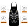 oFloral Baphomet Satanic Goat Head Bib Apron with Adjustable Neck