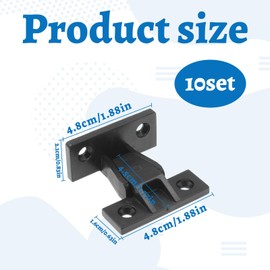 10 PCS Push in Panel Clips,ABS Quick Fit Bath Panel Clips Fasteners,Kitchen Plinth Clips,Keku Clips,for Kitchen Cabinets,Wardrobes,Bath Panels,Beds & Tables,Hidden Furniture Connectors(Black)