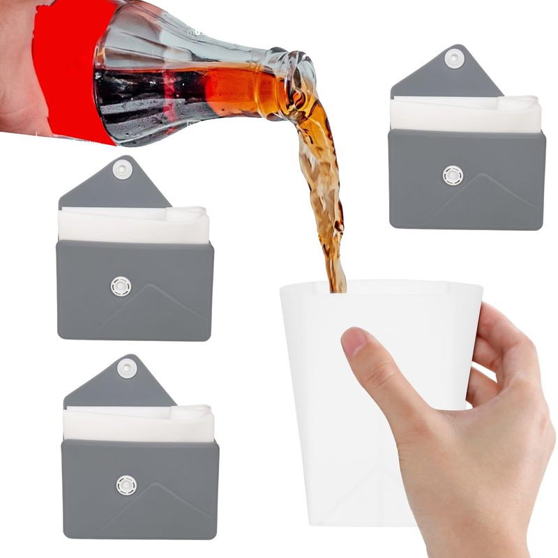WMDDIAN Silicone Foldable Cup – Foldable Travel Cup, Suitable for