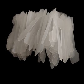 UQUABESO Translucent Frosted Tip Makeup Spatula, Mini Makeup Cosmetic Mask Spoon for Mixing and Sampling, Disposable Facial Cream Mask Stick Beauty DIY Tool (100 Pack)