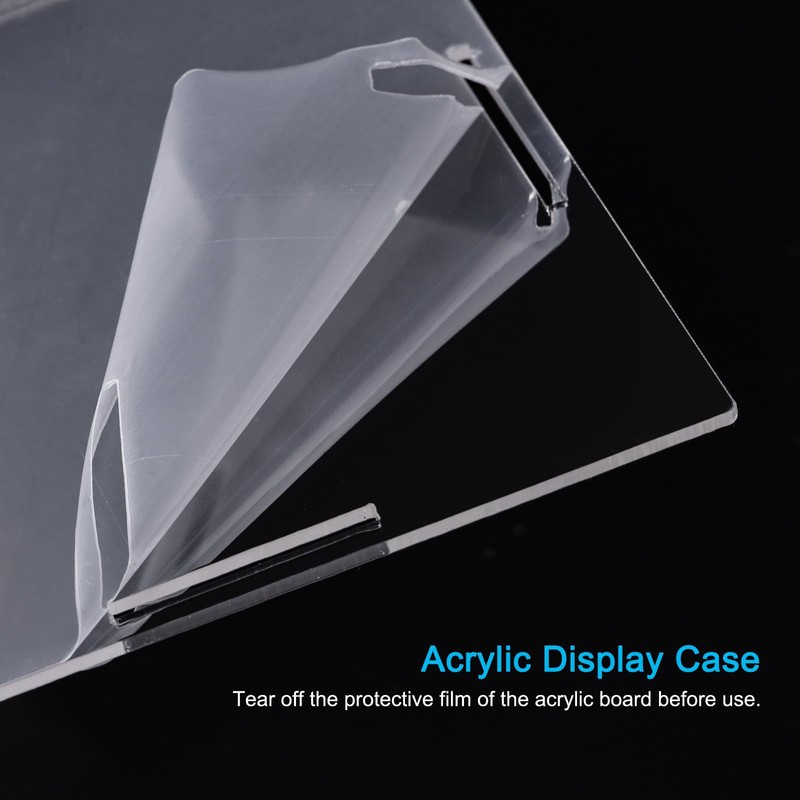sourcing map Acrylic Display Case Plastic Box Cube Storage Box