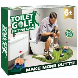 Prank Gift Box, Toilet Golf Game Gag Gift Empty Box, Wrap Your Real Present in a Convincing and Funny Fake Gift Box, Hilarious White Elephant Gifts for Golfer, Husband, Dad, Brother and Boyfriend