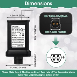 Enhon 29V 18W Class 2 LED Power Supply, UL Listed TS-18W29V Transformer Replacement, IP44 Waterproof Low Voltage Christmas Tree US Plug Adapter for String Light and Xmas Tree Light