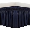 MEILA Wrap Around Bed Skirt Three Fabric Sides Elastic Dust