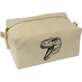 'T Rex Head' Canvas Wash Bag/Makeup Case (CS00036167)