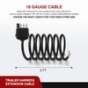 Nilight 4 Way Trailer End Connector 5 Feet Jacketed Cable
