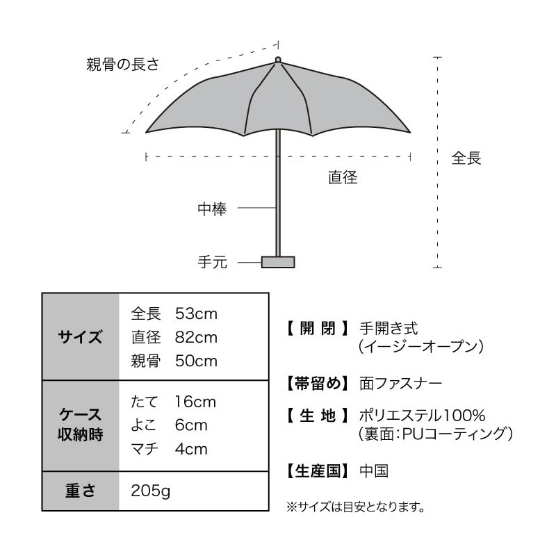 [2025] Wpc. Parasol Baby Umbrella, Petite Tulip, Black (Tulip) <100%