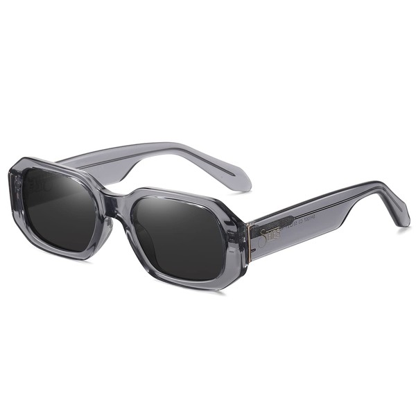 SHES Rectangular Sunglasses for Women Trendy 90s Polarised Shades Narrow