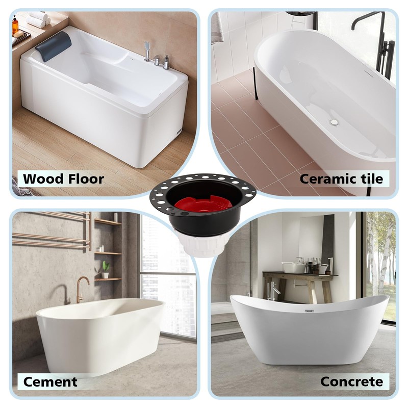 Freestanding Tub Drain Rough-in Kit, Bathtub Drain Kit with PVC