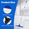 16" Notched Epoxy Floor Squeegee with 62" Long Handle for