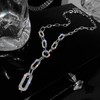 ANYILVTULI Gorgeous Bling Necklace Link Chain Diamond Y Necklace Jewelry