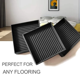 Yelanon Furniture Coasters,4 Pcs 4” Furniture Caster Cups - Non Slip Pads Hardwood Floors - Non Skid Furniture Grippers, Rubber Furniture Feet, Anti Slide Floor Protector for Bed Couch Stoppers