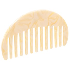 FOMIYES Curly Hair Detangling Comb Anti-static Wide Tooth Teasing Hair Brush for Effortless Styling Compact and Portable Elegant Design Milky