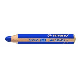 Stabilo woody 3 in 1 Pencils Extra Large Ultramarine Blue Pack of 3