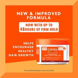 Cantu Cantu Moisturizing Twist & Lock Gel with Shea Butter for Natural Hair, 13 oz (Packaging May Vary)