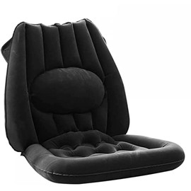 Vital Comfort Inflatable Seat Cushion with Ergonomic Lumbar Support, Anthracite - Ideal for Office, Car and Home