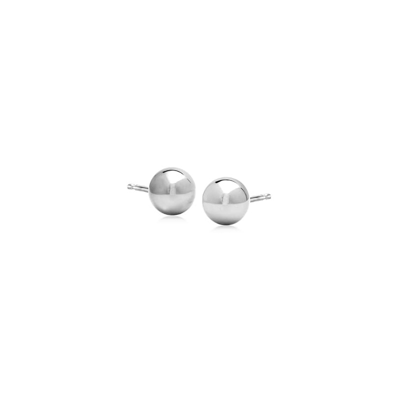 Ross-Simons 14kt White Gold Ball Stud Earrings