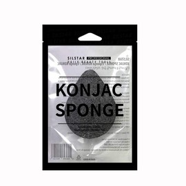 SILSTAR PROFESSIONAL Konjac Facial Sponge Tear Drop Charcoal Grey 202 - Our Konjac Sponge offers an amazing cleansing and shaving experience.