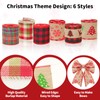 KINGLAKE 30 Yards Christmas Wired Ribbon for Wreath Bows Making,