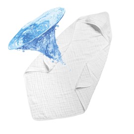 Hooded Towels for Baby | 35 x 35 Inch Cotton Towel | Soft Bathrobe for 0-3 Years Old Bath Time Beach Trip Spa Day Nursery Home Hospital Daycare