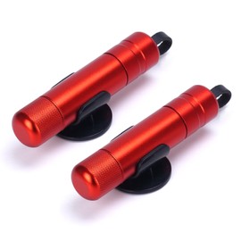 LANBOUY 2 Pack Car Window Breaker Seatbelt Cutter Tool, Glass Breaker Hammer Seatbelt Cutter Safety Glass Breaking, Life Saving Safe Emergency Escape Tool (Red)