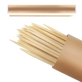 Bamboo Marshmallow Roasting Sticks, 24 Inch 6.3mm Thick Extra Long Heavy Duty Bamboo Skewers,Roaster Barbecue S'Mores Skewers Hot Dog Forks for Camping,Party,Kebab Sausage(100 PCS) (24 inch)