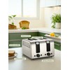 4 Slice Toaster, 1500W Extra-Wide Slot Toaster, for Bagel, Bread,