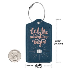 Vridoyt Let The Adventure Begin Luggage Cover Washable Suitcase Protector, Luggage Tag Travel Birthday Gifts For Men Women (S 18-21 Inch Luggage)